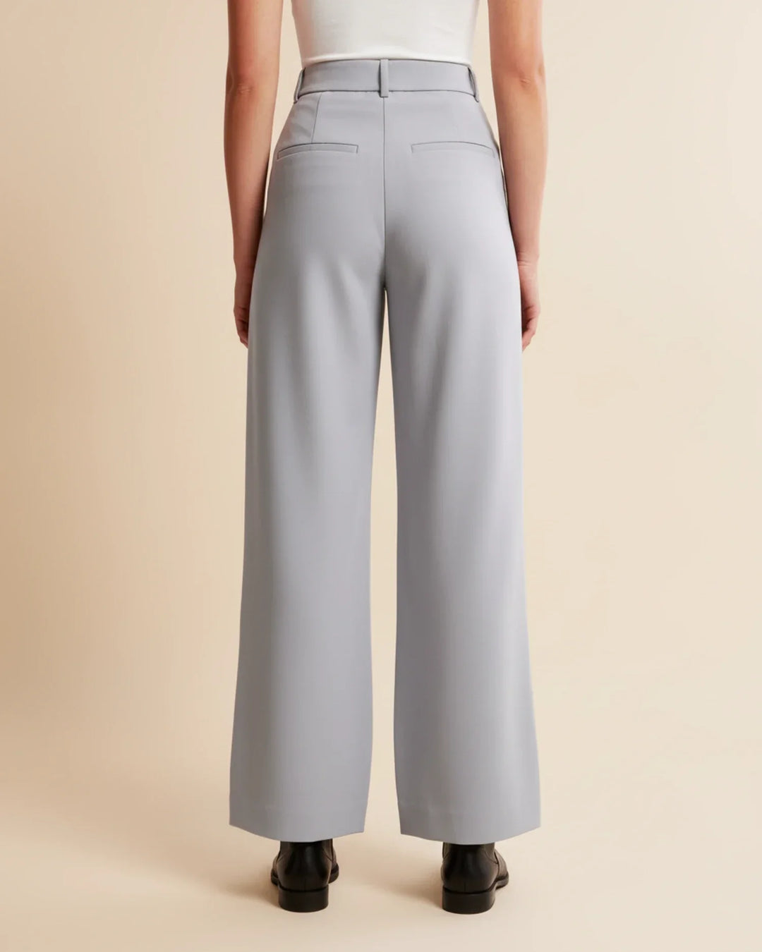 Sloane | High Waist Pleated Wide Leg Tailored Trousers