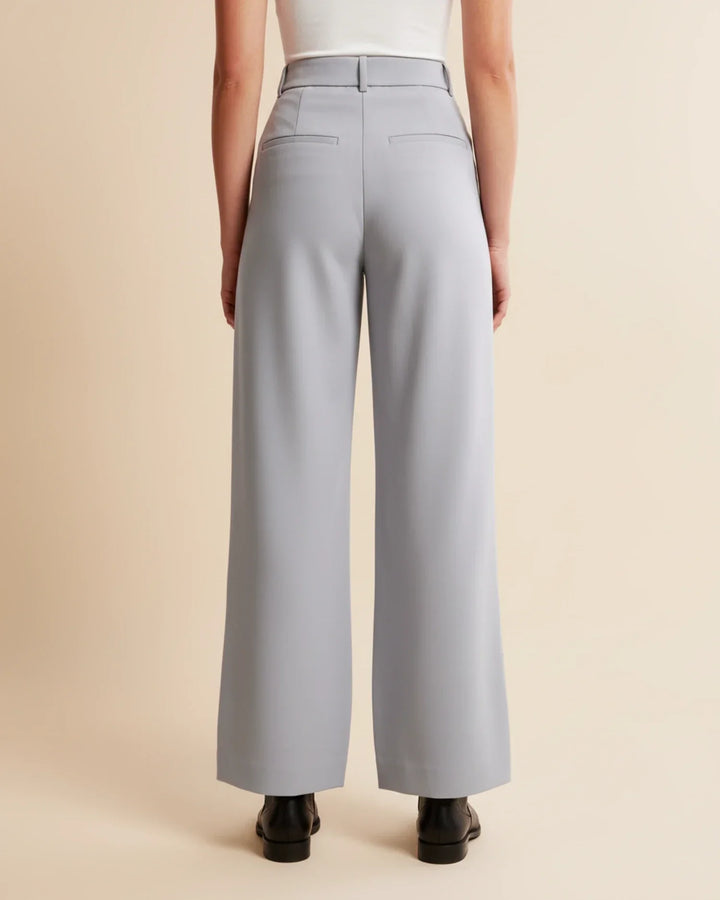 Sloane | High Waist Pleated Wide Leg Tailored Trousers