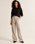 Sloane | High Waist Pleated Wide Leg Tailored Trousers