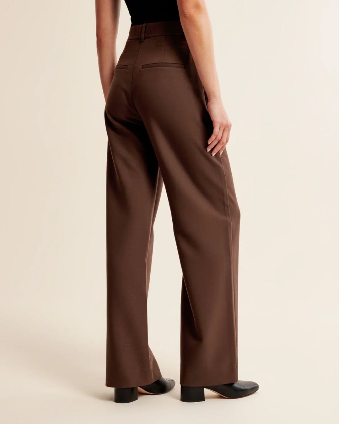 Sloane | High Waist Pleated Wide Leg Tailored Trousers
