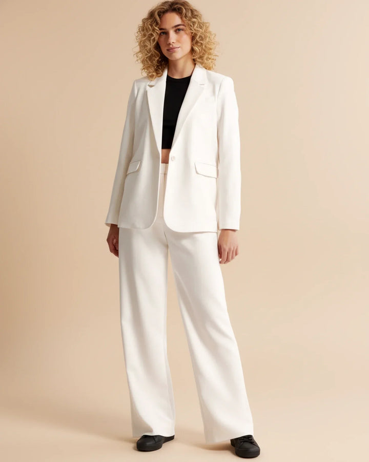 Sloane | High Waist Pleated Wide Leg Tailored Trousers