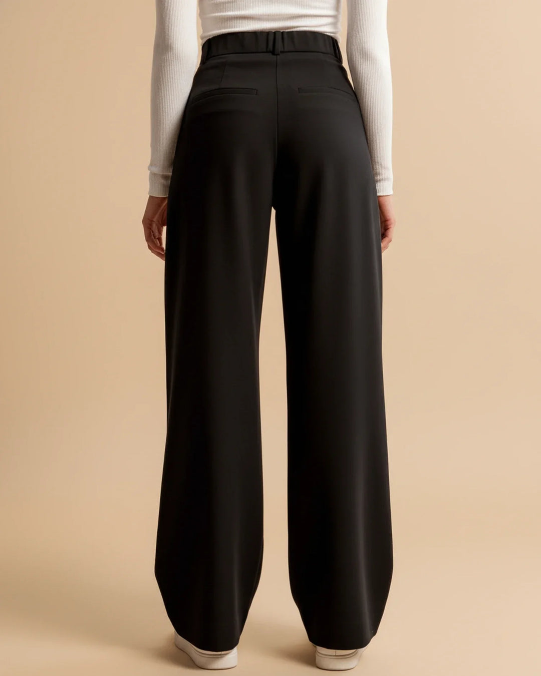 Sloane | High Waist Pleated Wide Leg Tailored Trousers