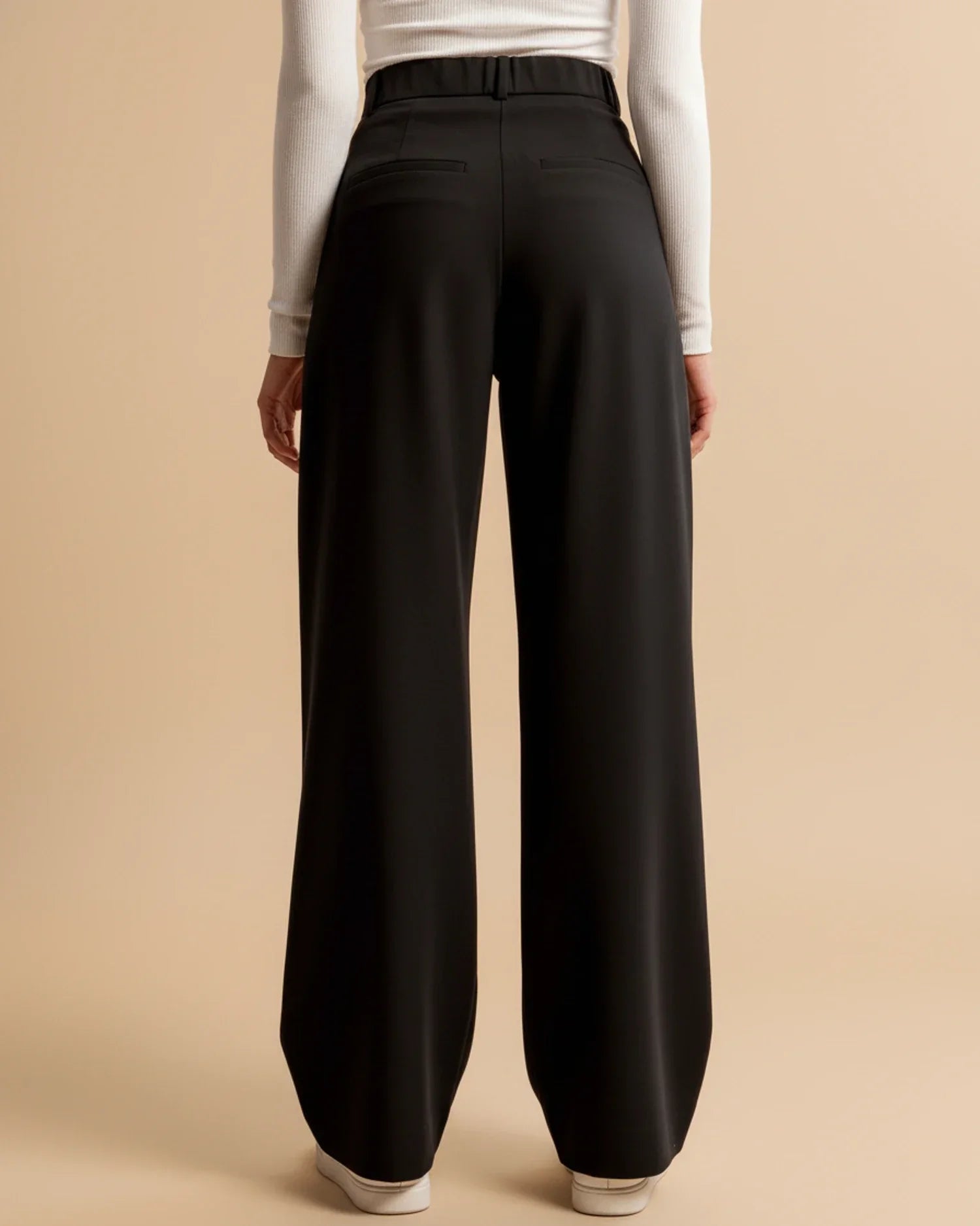 Sloane | High Waist Pleated Wide Leg Tailored Trousers