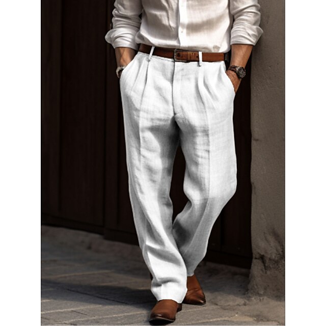 Julian | Men's Pleated Linen Trousers